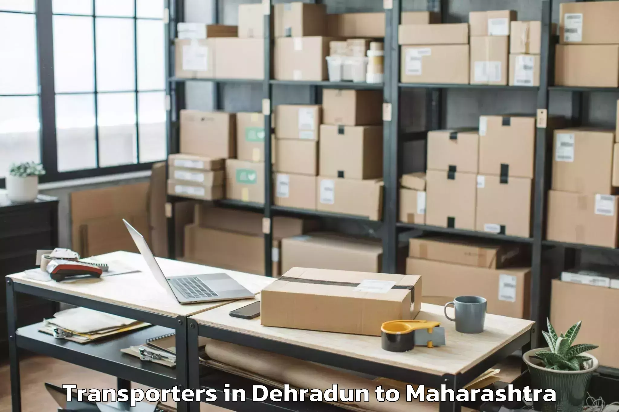 Book Dehradun to Mehkar Transporters Online